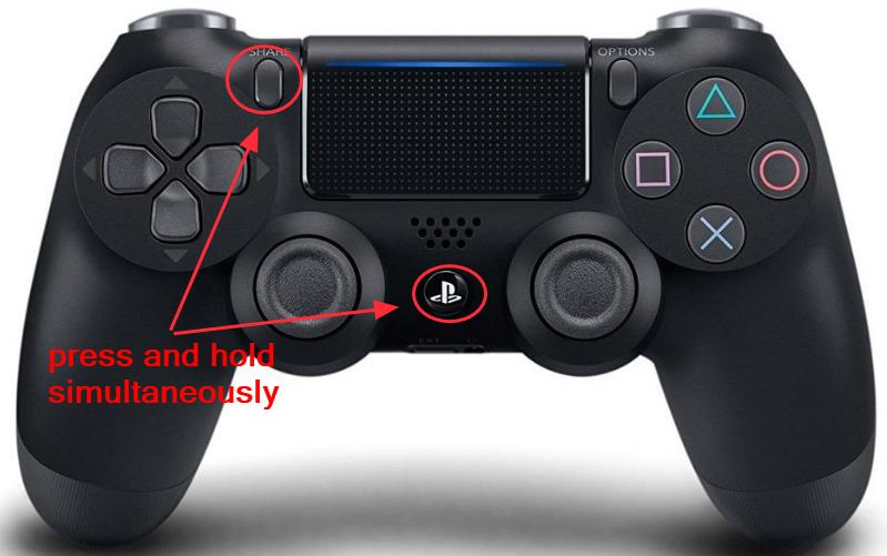 PS4 controller flashing white