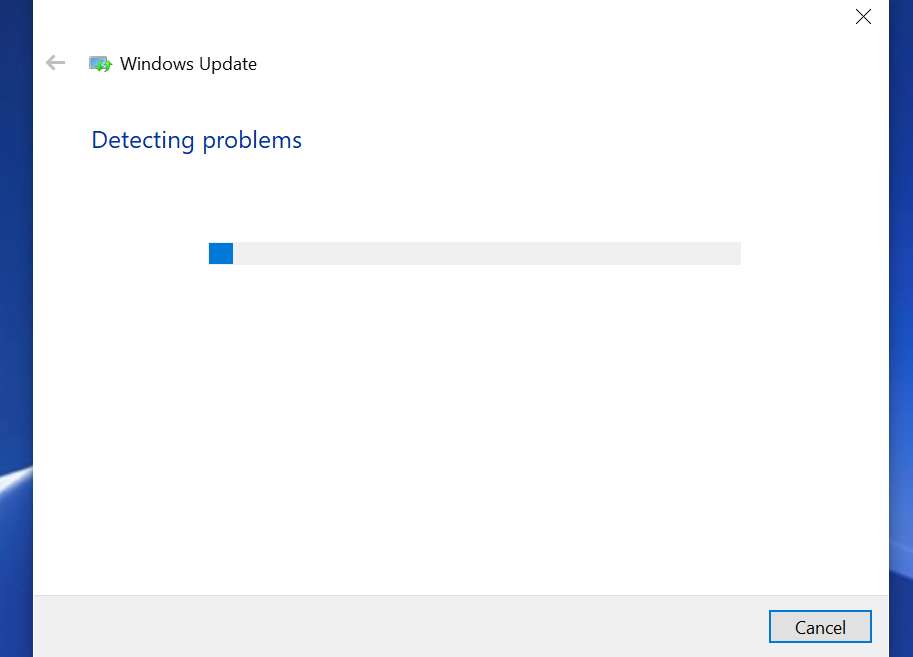 windows update detect problems