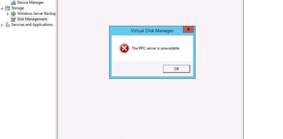 RPC Server is Unavailable windows