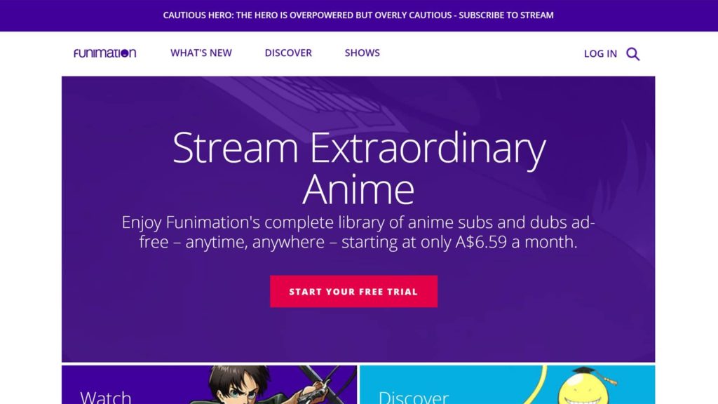 Funimation free trial