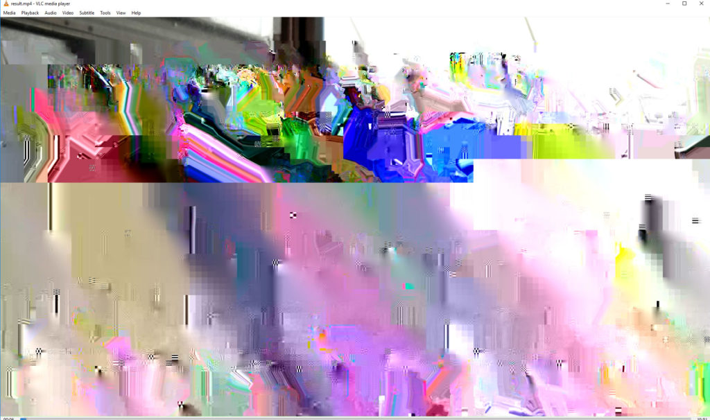 corrupted video