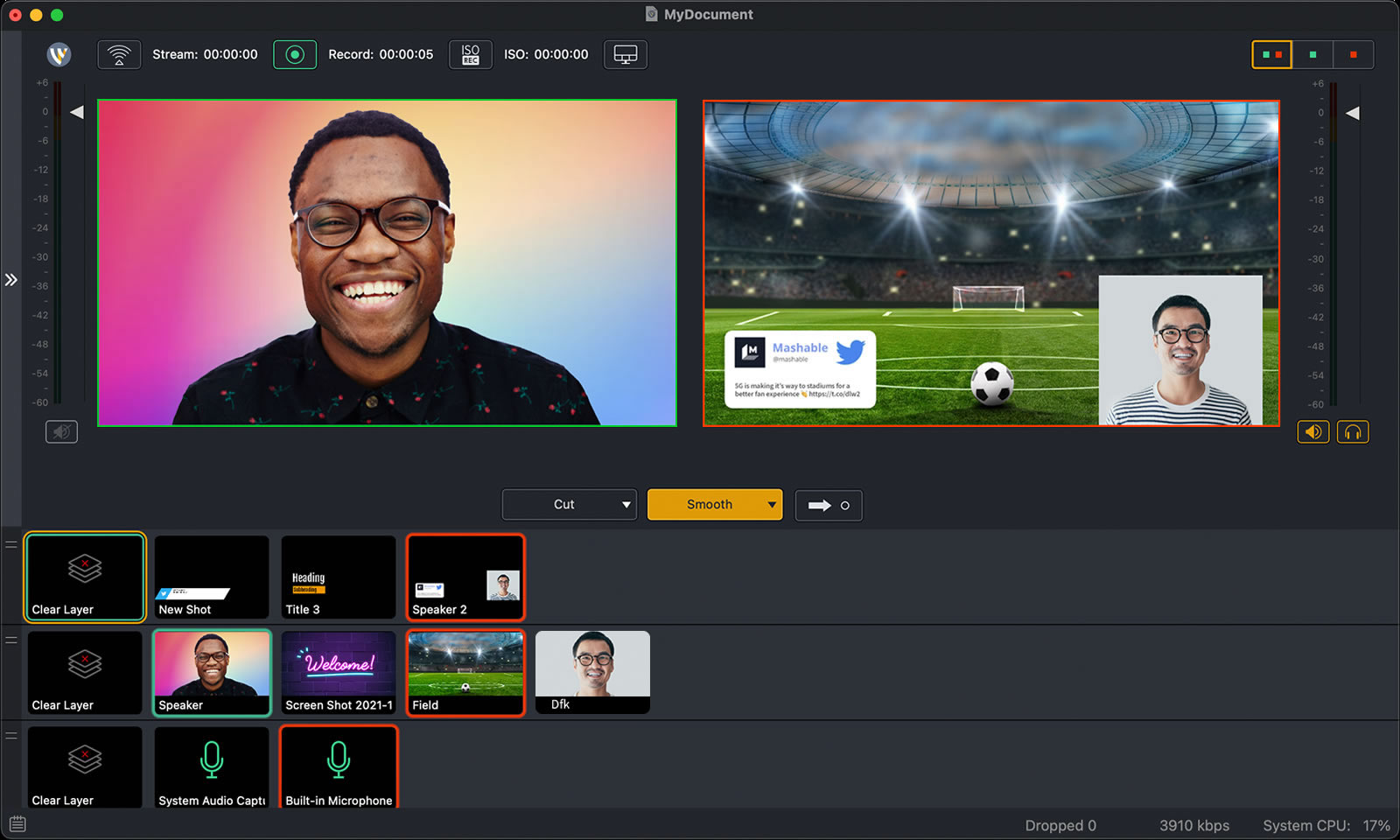 Wirecast a live streaming software