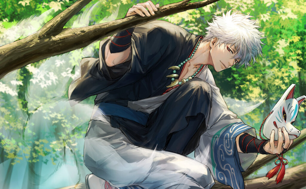 Gintoki Sakatas amazing white hair