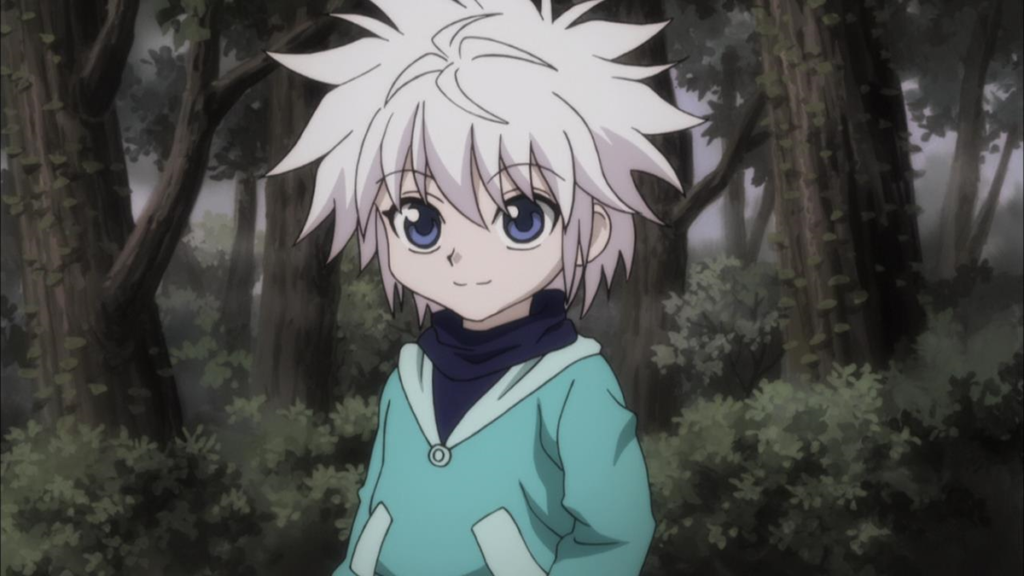 Killua Zoldyck with white hair