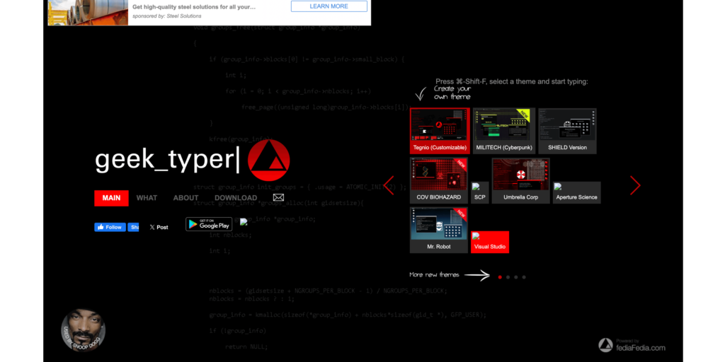 Hacking Simulator-Geek Typer