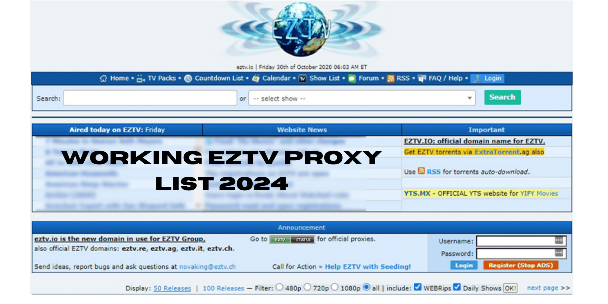 Top Best EZTV Proxy List 2024 Edition – Geekymint