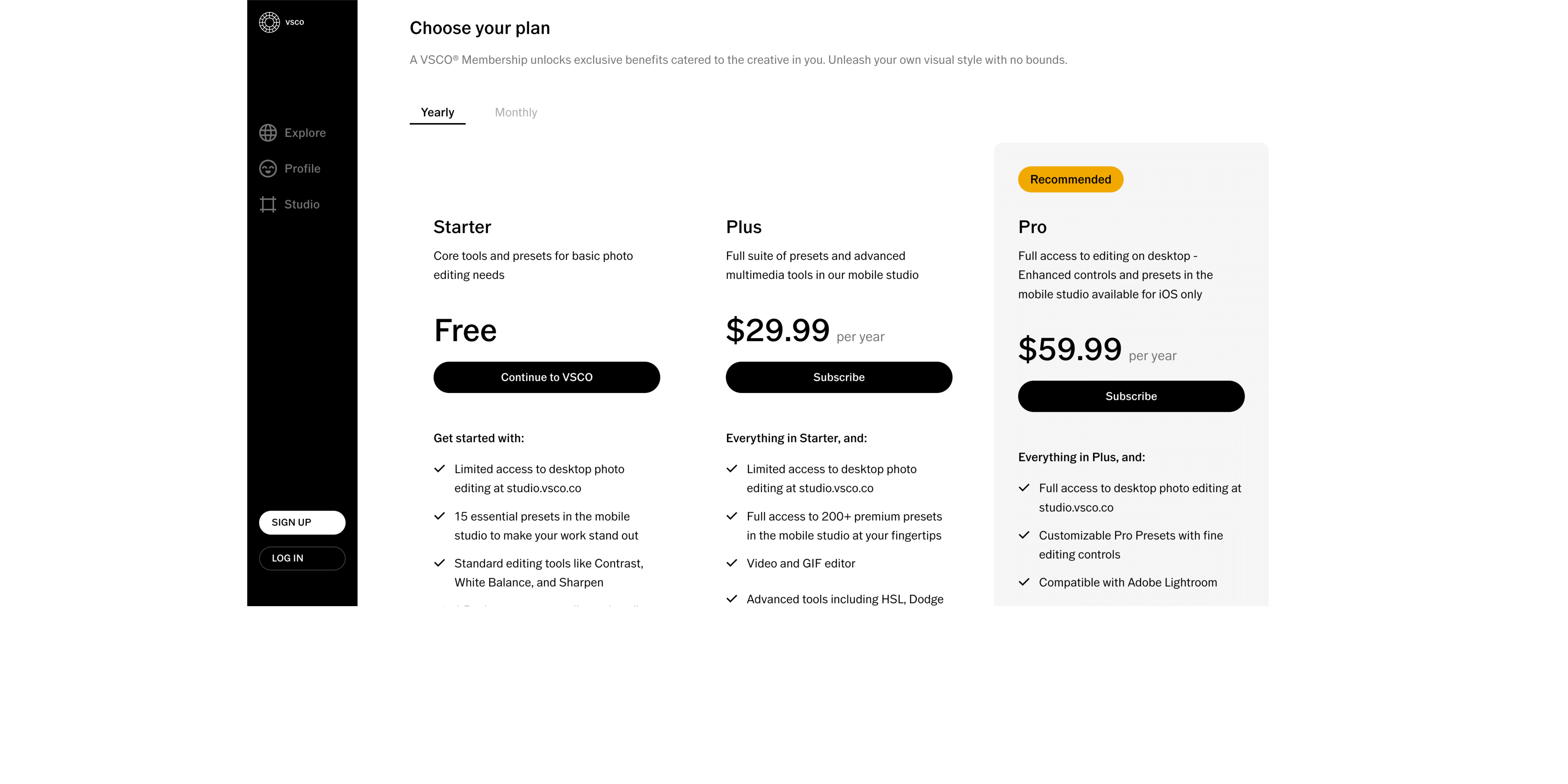 VSCO Free Trial